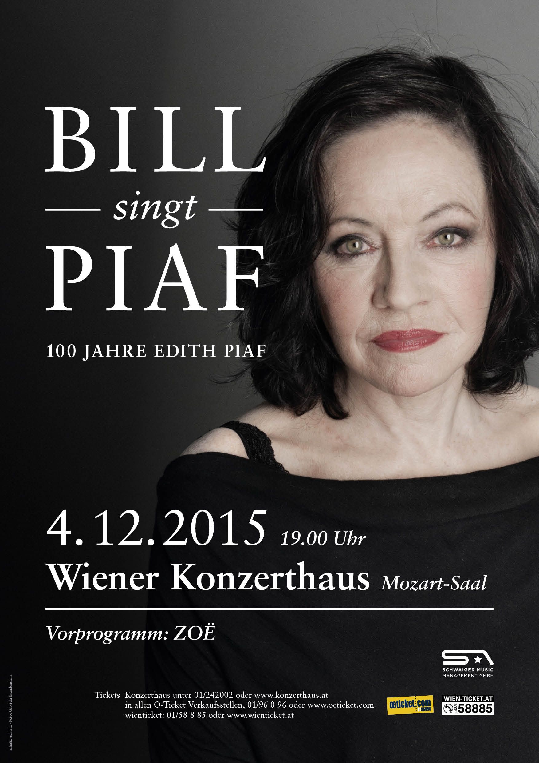 schultz+schultz Bill sing Piaf Poster